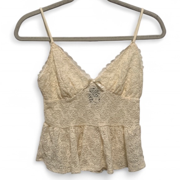 Windsor Tops - New with Tags Y2K Style Windsor Cream Lace Tank Top